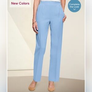 New Elie Tahari Straight Leg Pull On Dress Pants